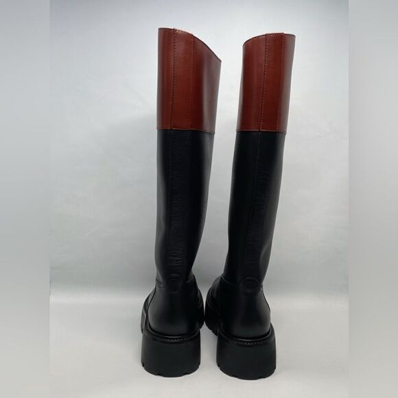 Celine Bulky High boots In Calfskin Black/Brown size 39 - Picture 5 of 13